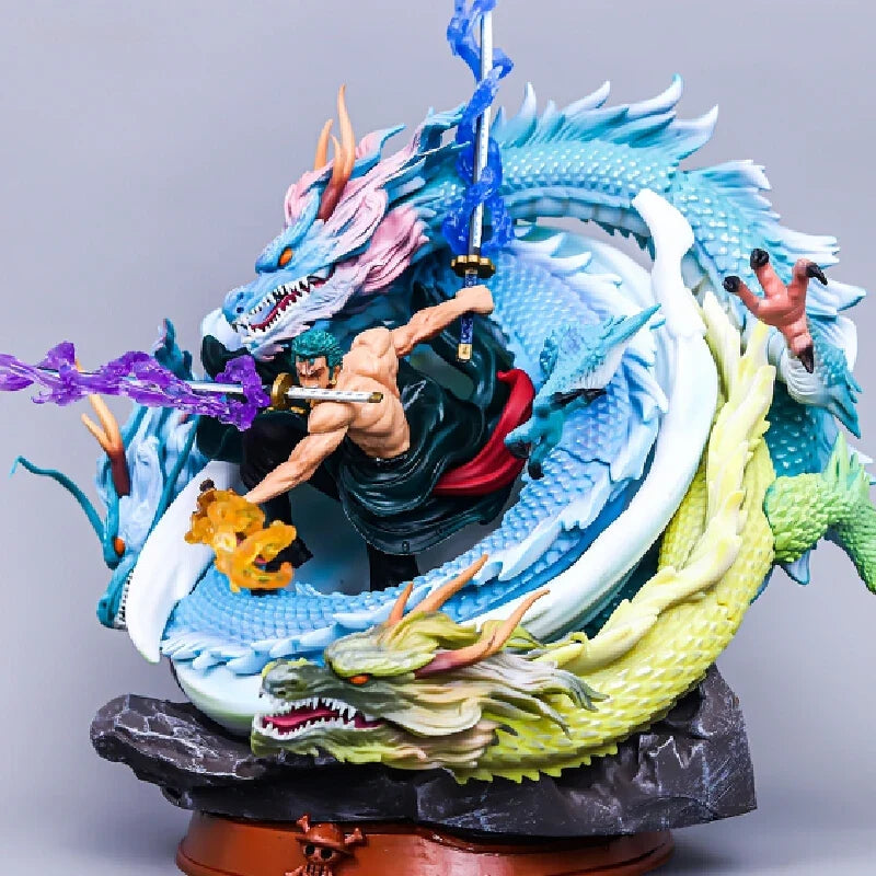 One Piece Anime Peripheral Solon Three Thousand World Tornado Three Blade Flow Solon Super Large Model Handmade Ornament Toy