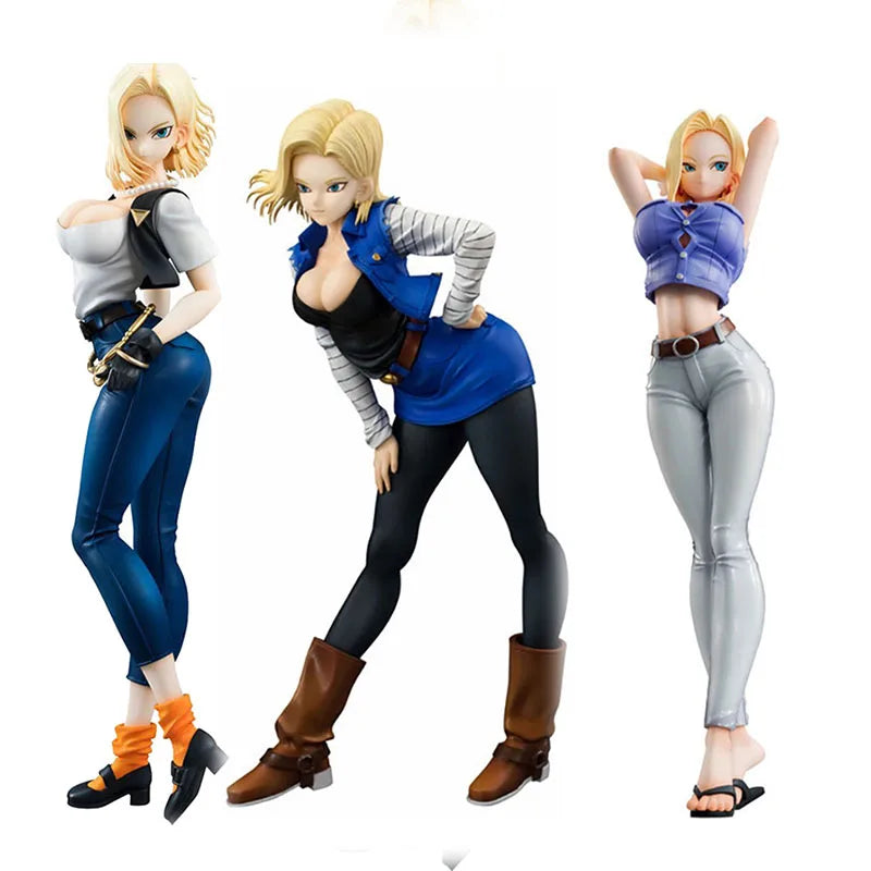 3 Type Dragon Ball Z Android 18 Lazuli no.18 Sexy Anime Action Figure Collectible Sexy Toys Birthday Gifts Brinquedos