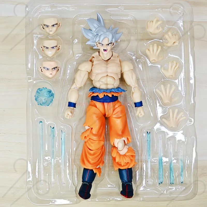 Original Dragon Ball Z Super Figure White Haired Son Goku Action Figure Dragonball Migatte Model Toy Joint Movable New Year Gift