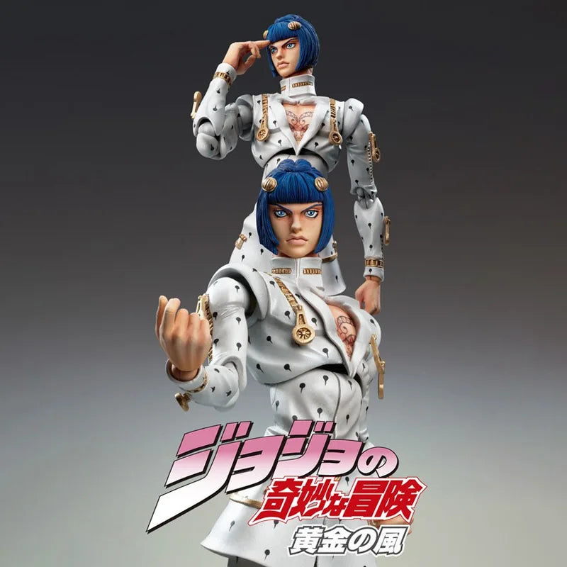 Jojo’s Bizarre Adventure: Golden Wind Bruno Buccellati Anime Mobile Articulated Action Figure Model Kit Desk Ornament Toys Gift