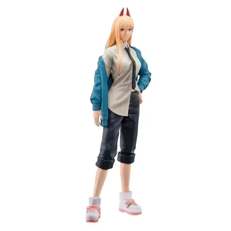 Original Bandai Chainsaw Man Power Anime Action Figure Collectible Ornaments Figure Model Toys Birthday Gift PVC