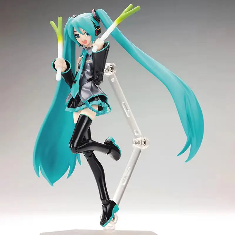Figma Hatsune Miku Anime Action Figures Movable Joints Contain The Props Desktop Decoration Collection Pvc Model Toys And Gifts