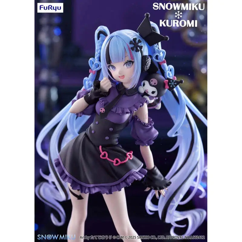 [Original Genuine] In Stock Furyu Hatsune Miku Trio-Try-It Figure Snow Miku Kuromi Anime Figure Model Collector Figurine Toys