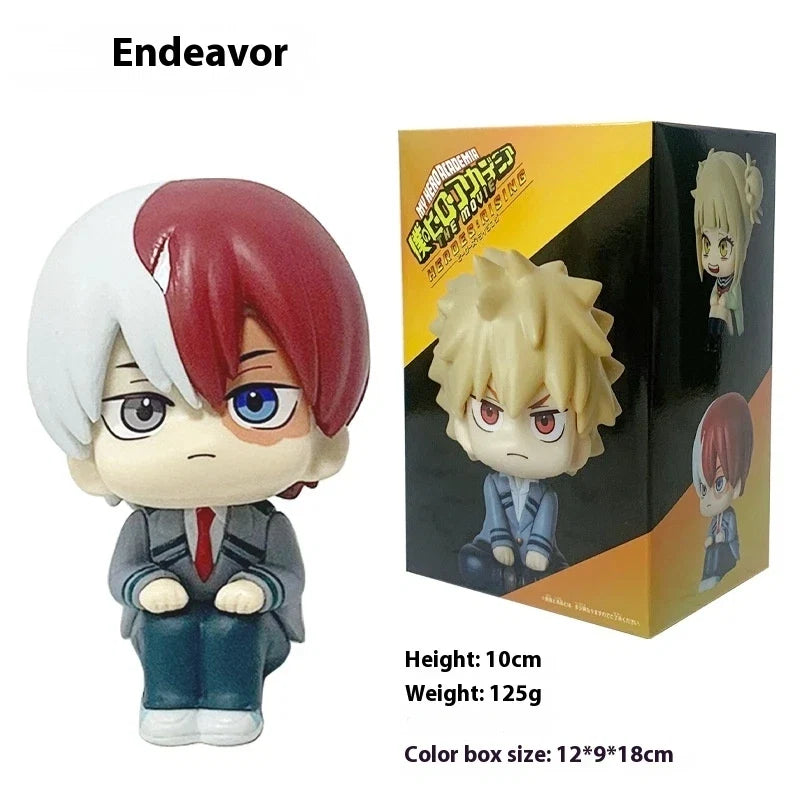 Boku No Hero Academia Anime Figure 10cm Midoriya Izuku Action Figure with Bakugo Katsuki/Todoroki Shoto PVC Collection Toys