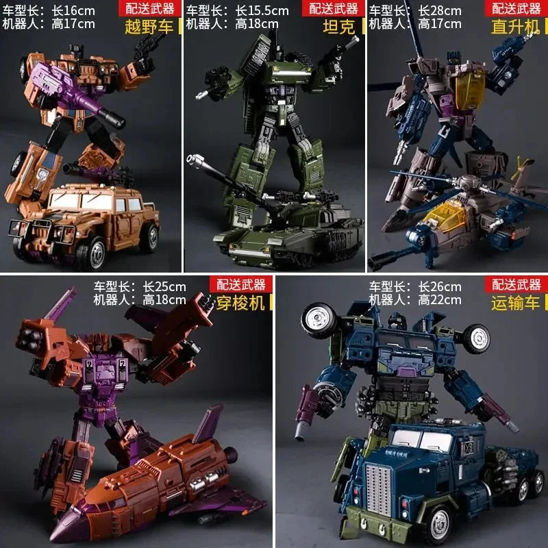 JINBAO Predaking 5IN1 Combine Robot  Bruticus Transformation Combiner Toys PredaconsDivebomb Tantrum Rampage Action Figure Model