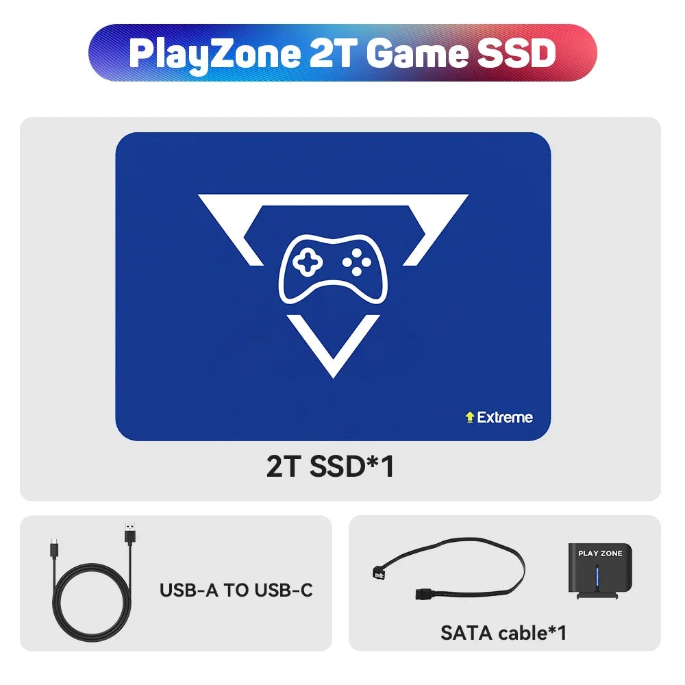 2TB Gaming Emulation Hard Drive With 20000 Retro/PC Games Launchbox Retrobat Playnite Gaming HDD For PS4/PS3/Switch/WIIU/N64/PS5