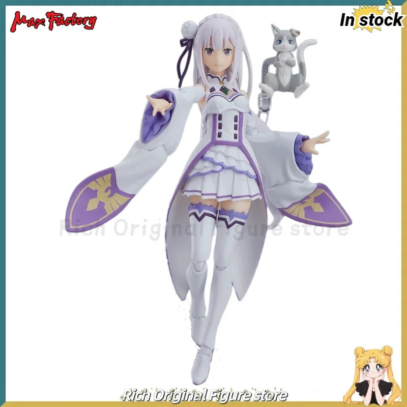 【In Stock】Original Max Factory Figma#419 Re: ZERO - Starting Life in Another World - Emilia Anime Action Figure Model Ornaments