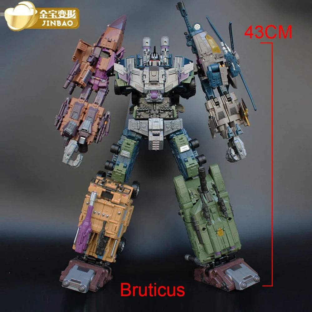 JINBAO Predaking 5IN1 Combine Robot  Bruticus Transformation Combiner Toys PredaconsDivebomb Tantrum Rampage Action Figure Model