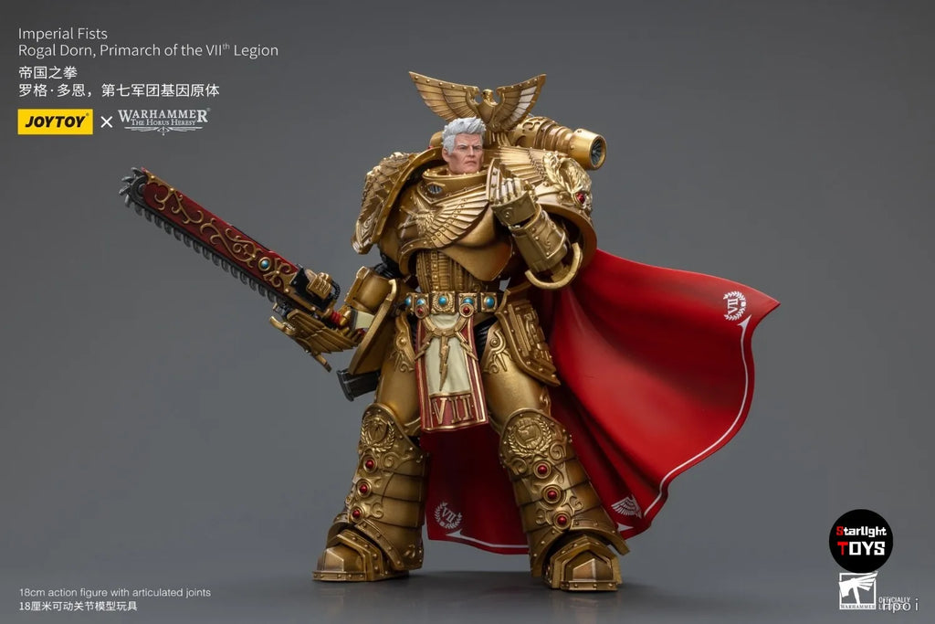 JOYTOY Warhammer 40K Imperial Fists Rogal Dorn Primarch of The Vll Legion Model Toy 1/18 Action Figure