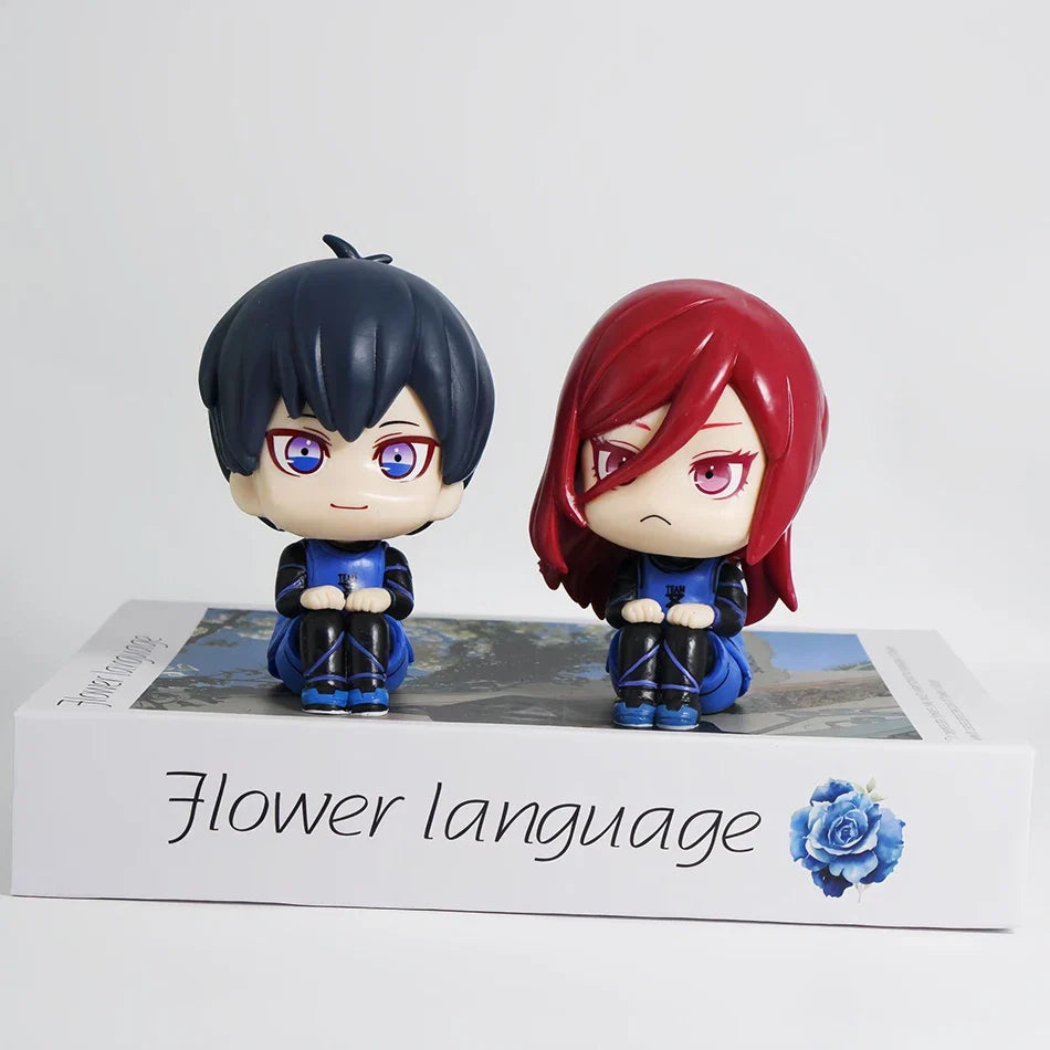 10CM Q Version Blue Lock Anime Figure sagi Yoichi Chigiri Hyoma Nagi Seishiro Figures Collection Model Decoration Figurine Toys