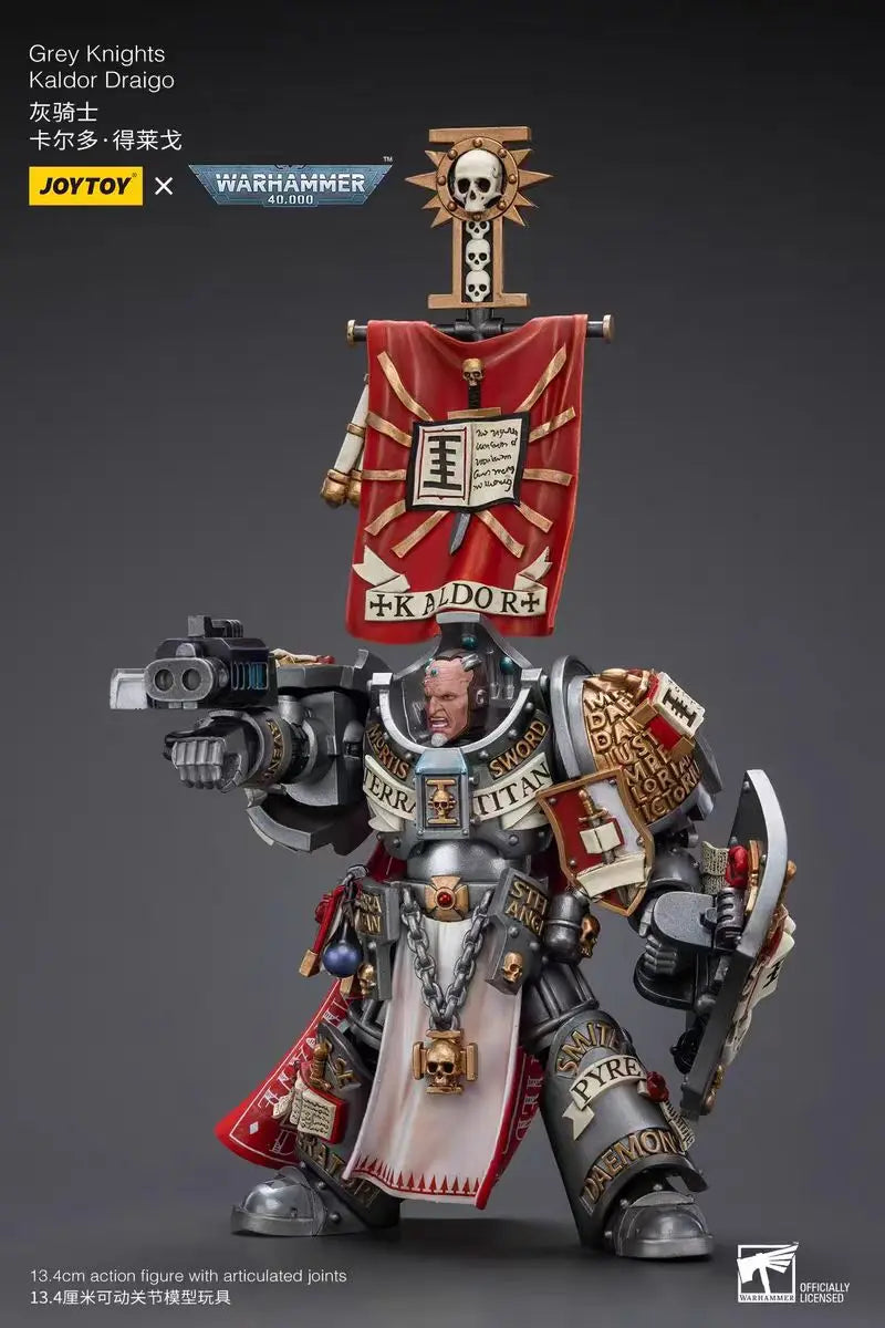 【In Stock】JOYTOY Warhammer 40K Grey Knights Kaldor Draigo 1/18 Action Figures Collection Models Toys