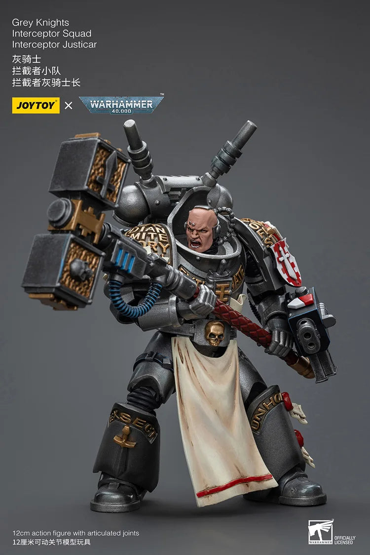 JOYTOY Warhammer 40K 1/18 Scale Grey Knights Interceptor Squad Interceptor Justicar Action Figure Model Toys For Collection