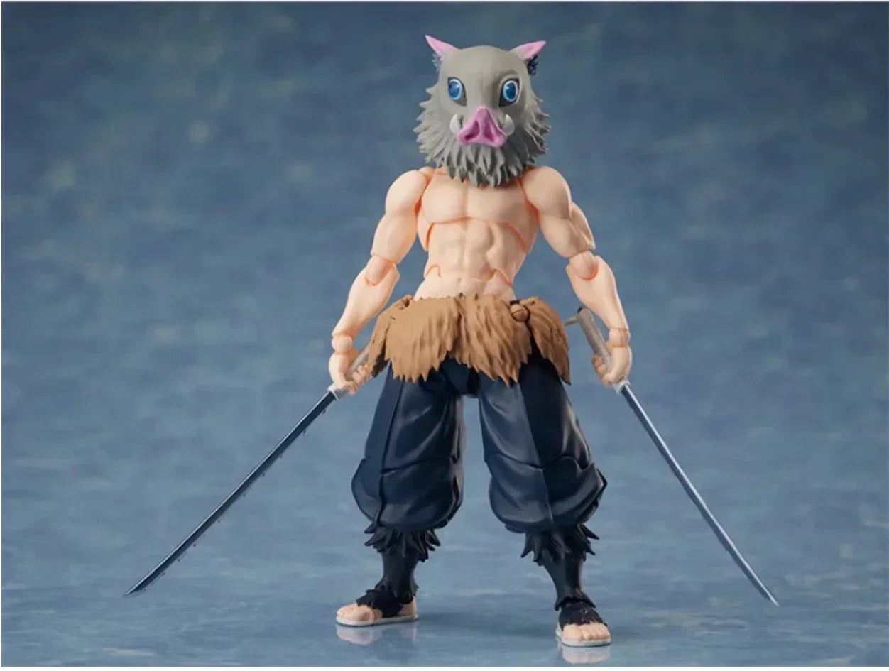 100% Original Aniplex BUZZmod Inosuke Hashibira Kimetsu No Yaiba Demon Slayer Action Figure Toy