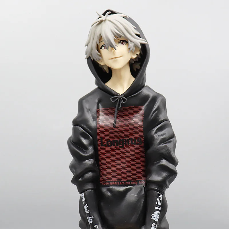 Bandai 25CM New Anime EVA Nagisa Kaworu Ikari Shinji Figure PVC Model Toys Doll Collect Ornaments Gifts