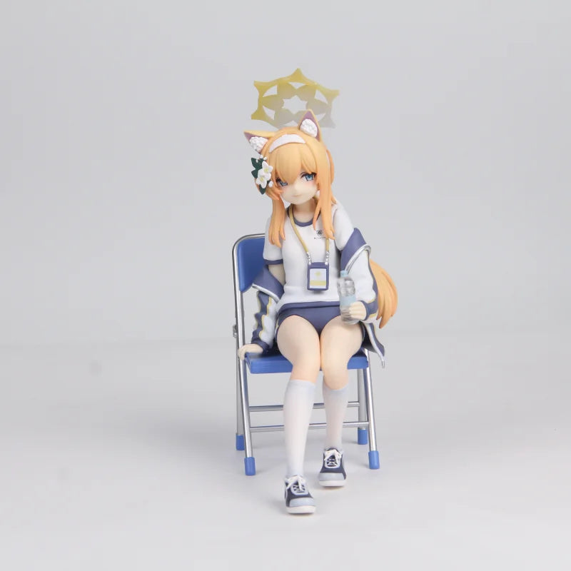 Blue Archive Iochi Mari Gymnastics Uniform 18cm Sitting Pose Anime Figure Statue Desktop Decoration Gift