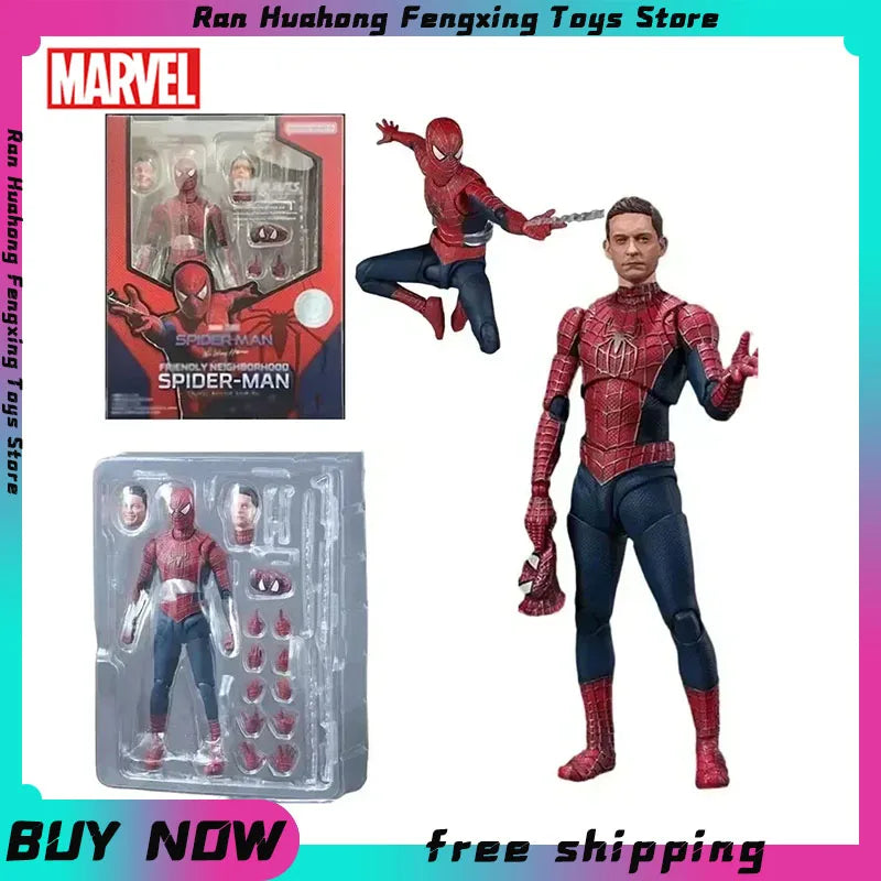 Shf Spider-man 3 Action Figures Spiderman 3 Tobey Maguire Anime Figure Pvc Statue Figurine Model Collection Toys Doll Gifts