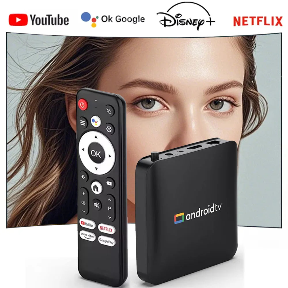 Android14 Smart Home Theater TV Box AllwinnerH313 Google Assistant Netflix Streaming Bluetooth Media Player 2G16G