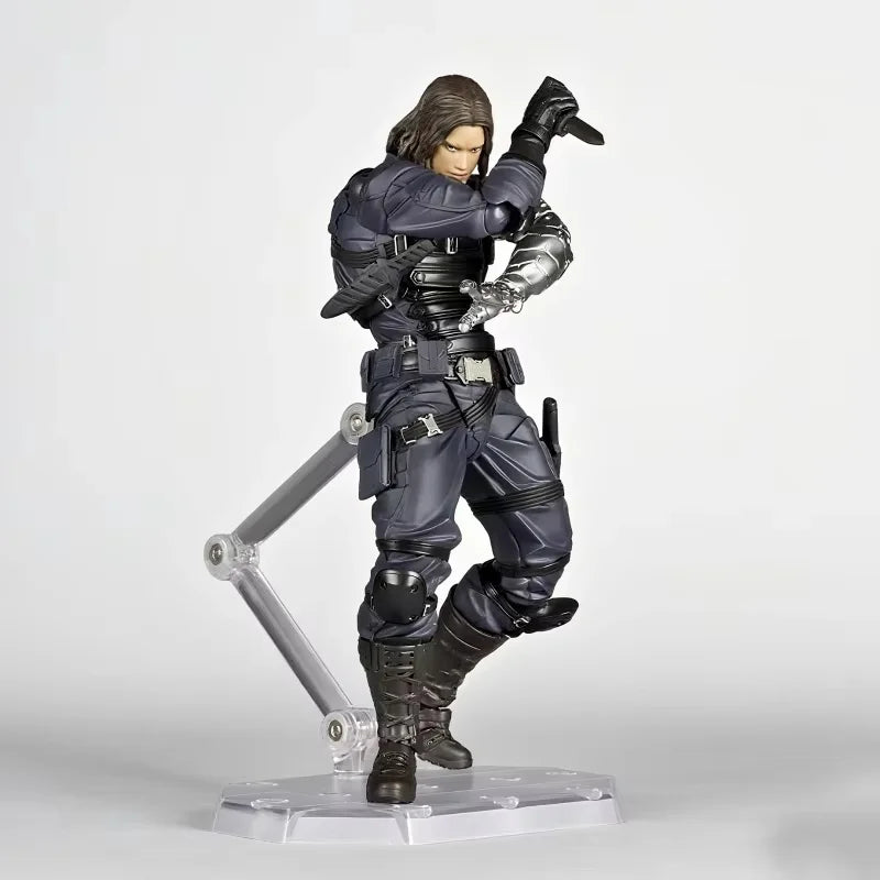 Kaiyodo Winter Soldier Revoltech Amazing Yamaguchi Bucky Barnes Captain America Anime Action Figures Movable Collectible Toys