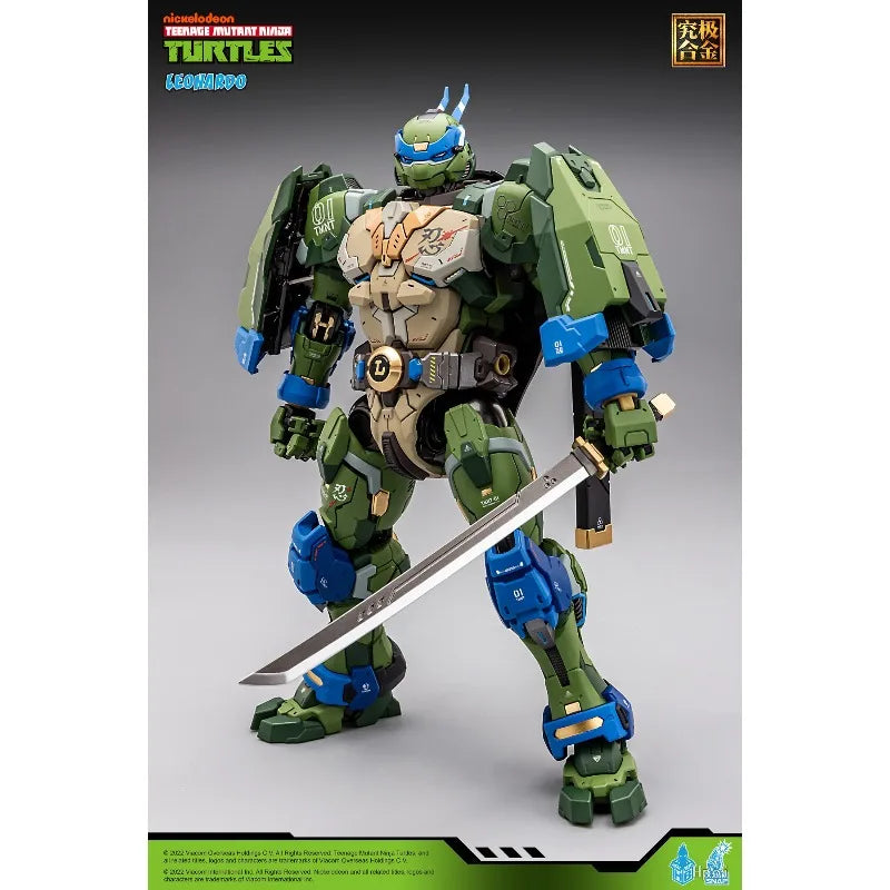 HeatBoys Genuine Teenage Mutant Ninja Turtles Leonardo Mech Finished Product Model Alloy Finished Product Action Figure Collect