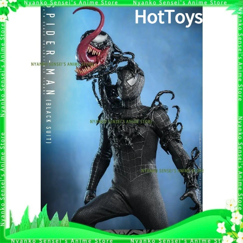 In Stock Hot Toys Spider-Man Tobey Black Suit VIP Special Edition Collectible Action Figure Anime Models Toy Doll gift