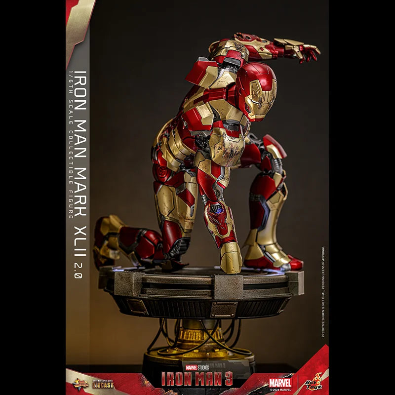 Original Hot Toys Iron Man Mms758 Action Figure 1/6 Avengers Iron Man Mk85 Mms759 Deluxe Edition Battle Damage Version Toys