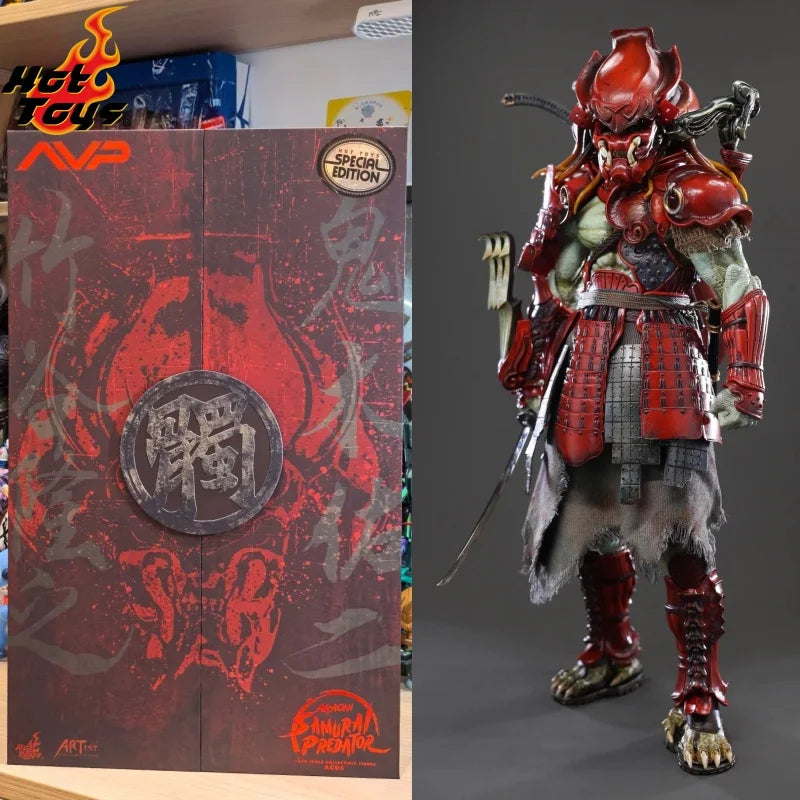 Auf Lager Original HOTTOYS HT 1/6 AC06ã€ŠAlien Vs Predatorã€‹Samurai Predator Actionfiguren Sammlermodell Überraschungs-Spielzeuggeschenk