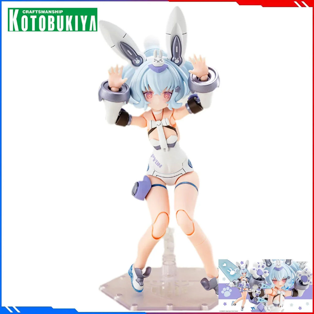 Genuine KOTOBUKIYA Anime Model Kits Megami dispositivo Toys PUNI MOFU Snow Rabbit 1/1 Action Figure Assembly Model Gift
