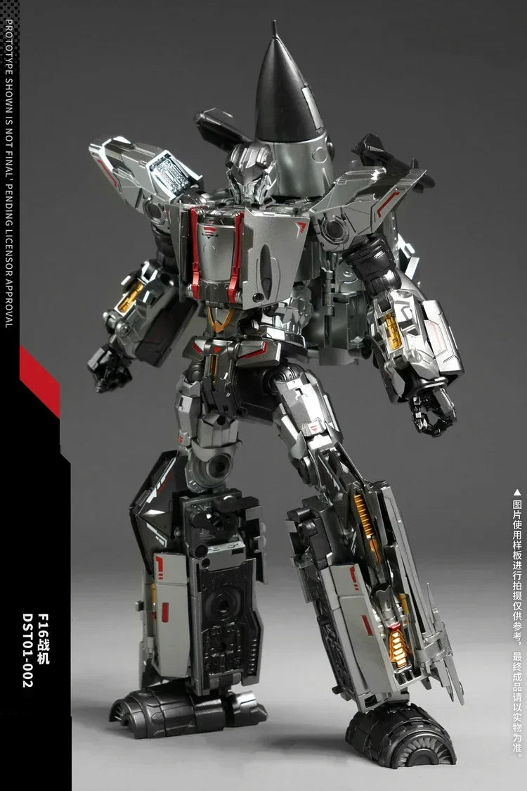 【Inventory】 DST01-002 F16 HighDrive Dream Star DST01-001 Slingshot Super Airplane Alloy Action Figure Transformed Gift with Box