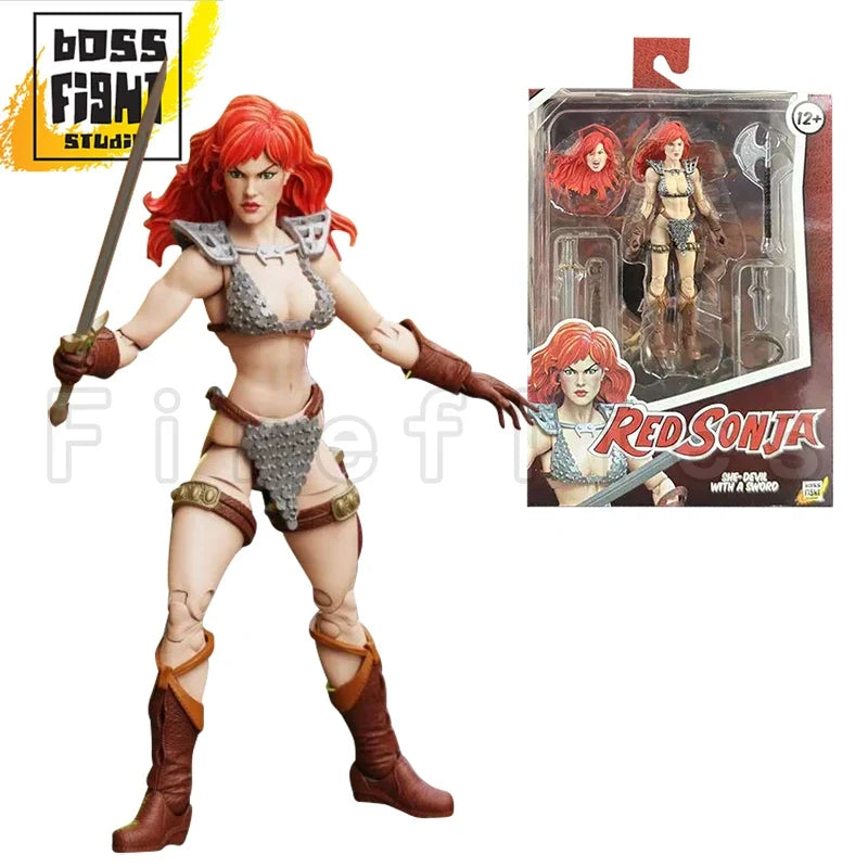 [Pre-Order]1/18 4inches Boss Fight Studio Action Figure Red Sonja Hero H.A.C.K.S. Red Sonja Anime Collection Model Toy