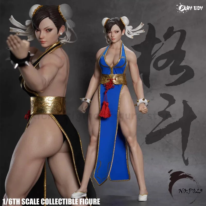 【In Stock】Original PLAY TOY P023 Street Fighter Chun Li Animation 1/6 Action Figure Model Toys Ornaments