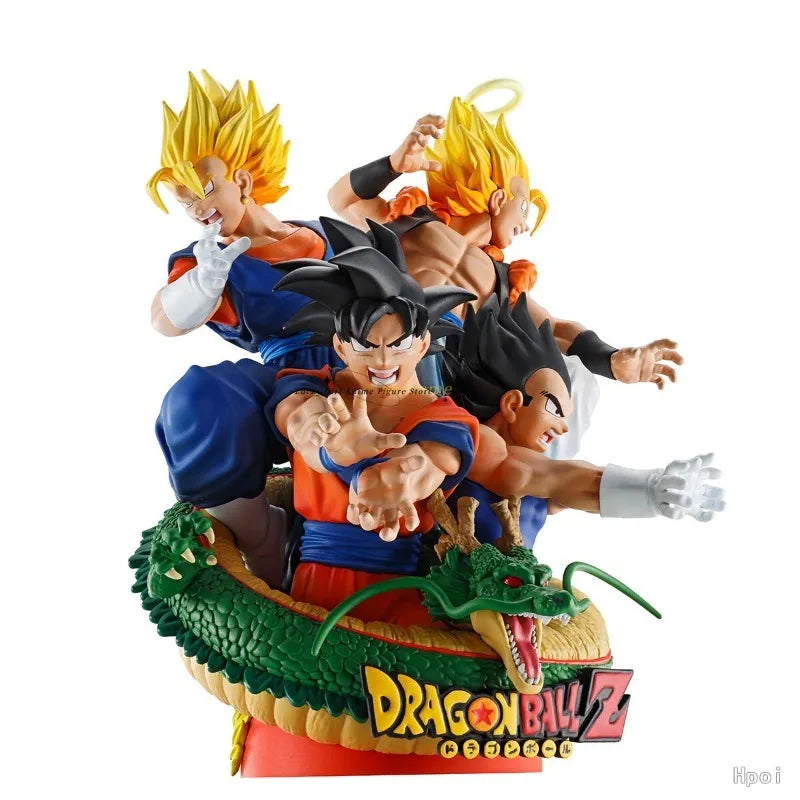 In Stock Original MegaHouse DRAGON BALL PETITRAMA DX RE BIRTH 02 Son Gokuu SHENRON VEGITO 13CM  Anime Figure Toys Gift Dolls