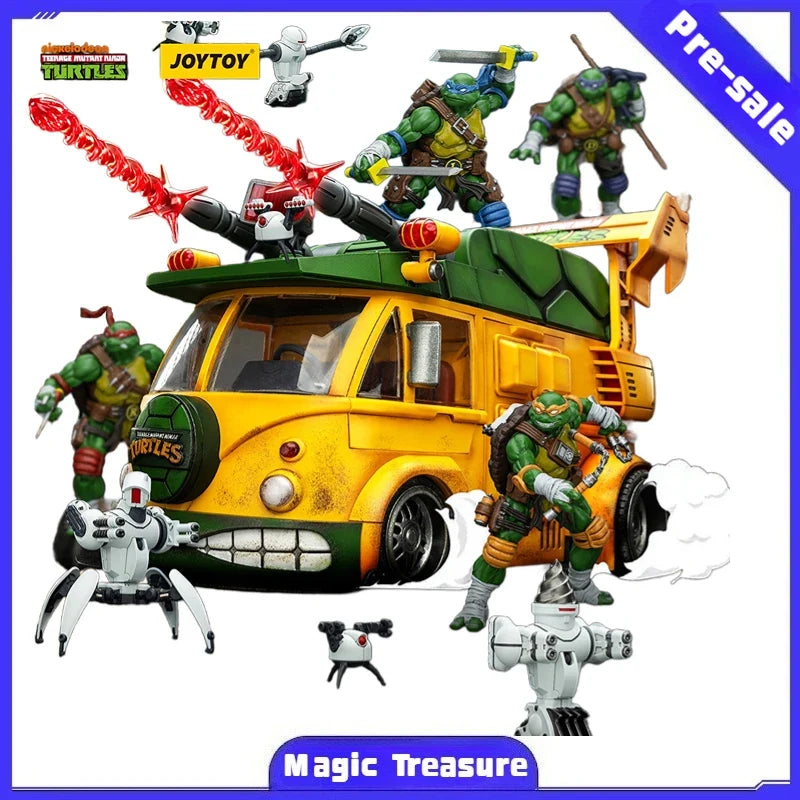 【MT】Pre-sale JOYTOY TMNT-Turtle Van TMNT-Roadkill Rodney 2PCS 1/18 Action Figure Toy Collection