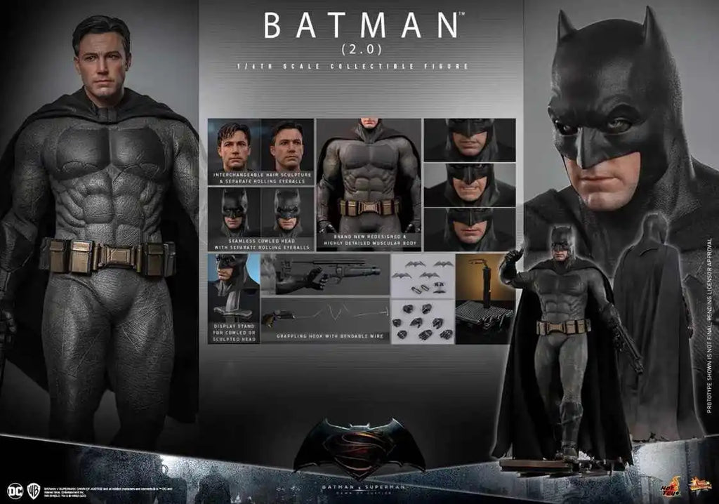 Original In Stock 1/6 Hot Toys Mms732 Mms731 Batman V Super Man Dawn Of Justice Batman 2.0 Deluxe Version Action Figures Model