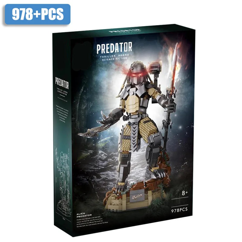 Creative MOC Predator Alien Figures Building Blocks Bricks DIY Alien Warrior Assembly Model Toys For Children Adult Boys Gifts