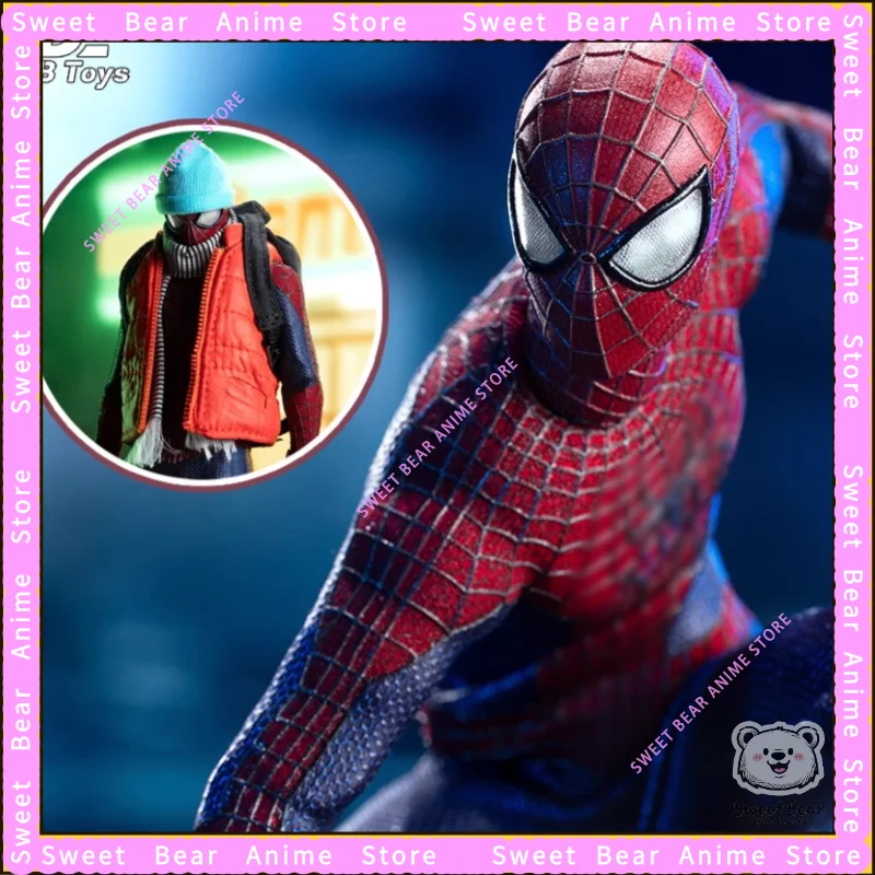 DB TOYS 6in Garfield Amazing Spider-Man 1/12 Scale Fabric Suit Action Figure Anime Model Trendy Toys Desktop Doll Collectibles