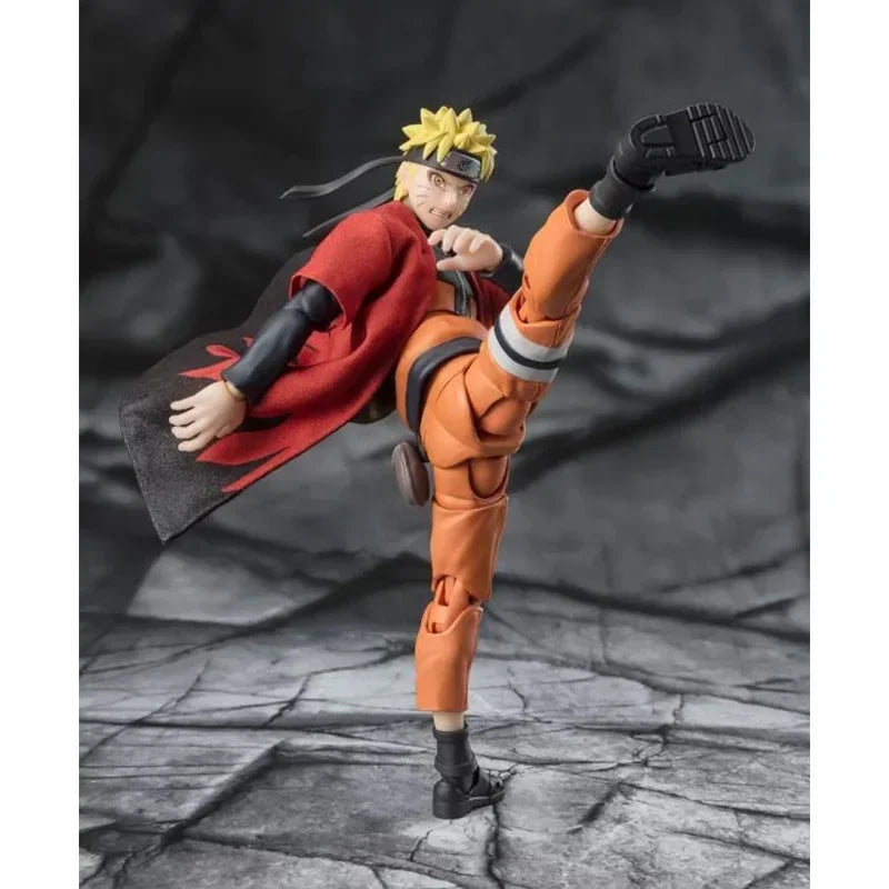 Original Bandai S.H.Figuarts SHF Uzumaki Naruto Sage Mode Savior of Konoha In Stock Anime Action Figures Model Toys