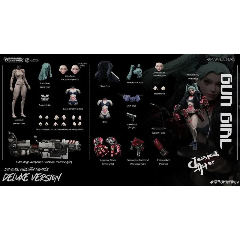 Spot Supply Romankey Original Romankey X COWL Production Series Jessica  Aster Action Figure Model Toys Model Gifts for Boys