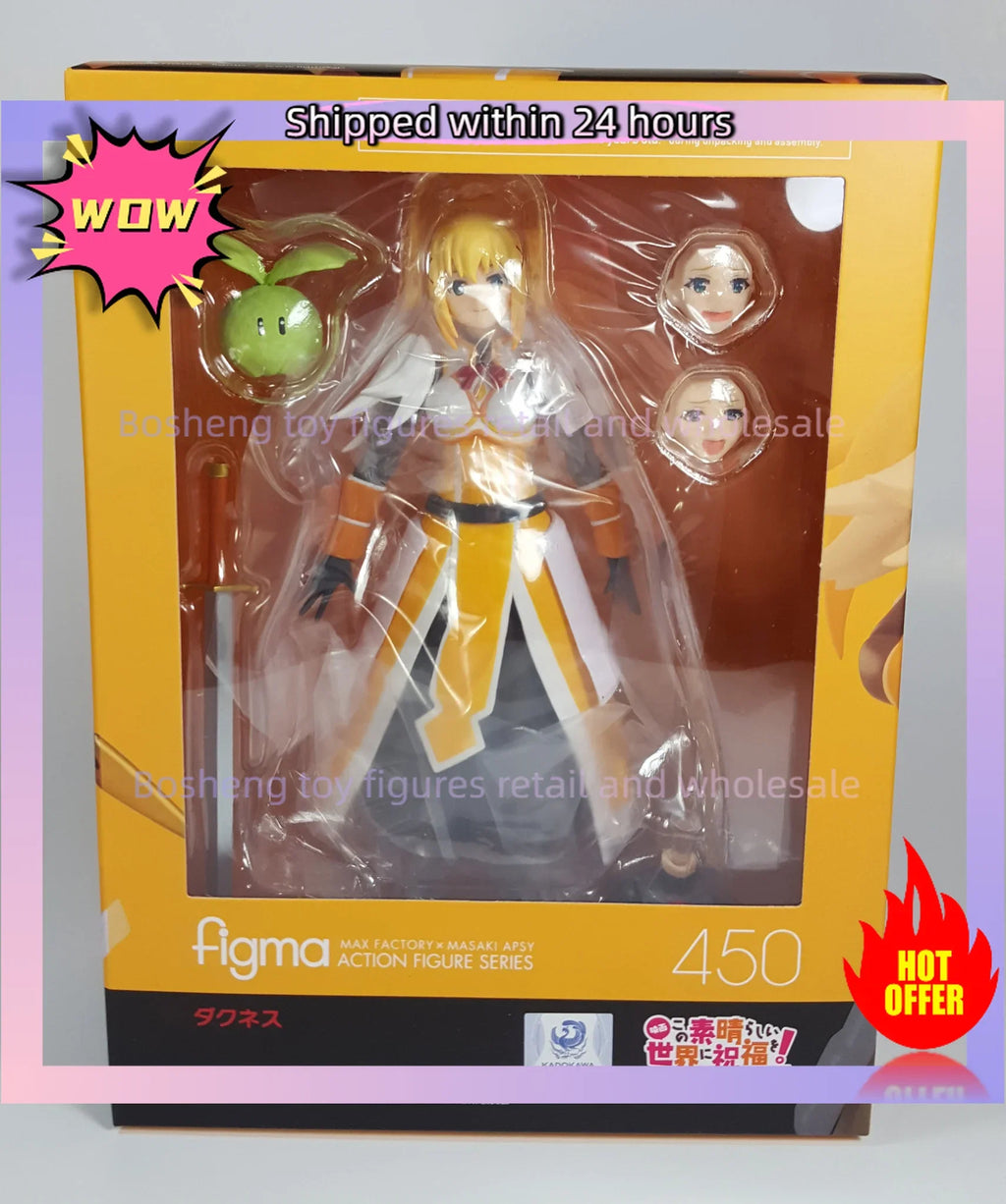 Original Reissue Figma 450 Darkness KonoSuba Kono Subarashii Sekai Ni Syukufuku Wo 3 Legend of Crimson In Stock Anime Action Toy