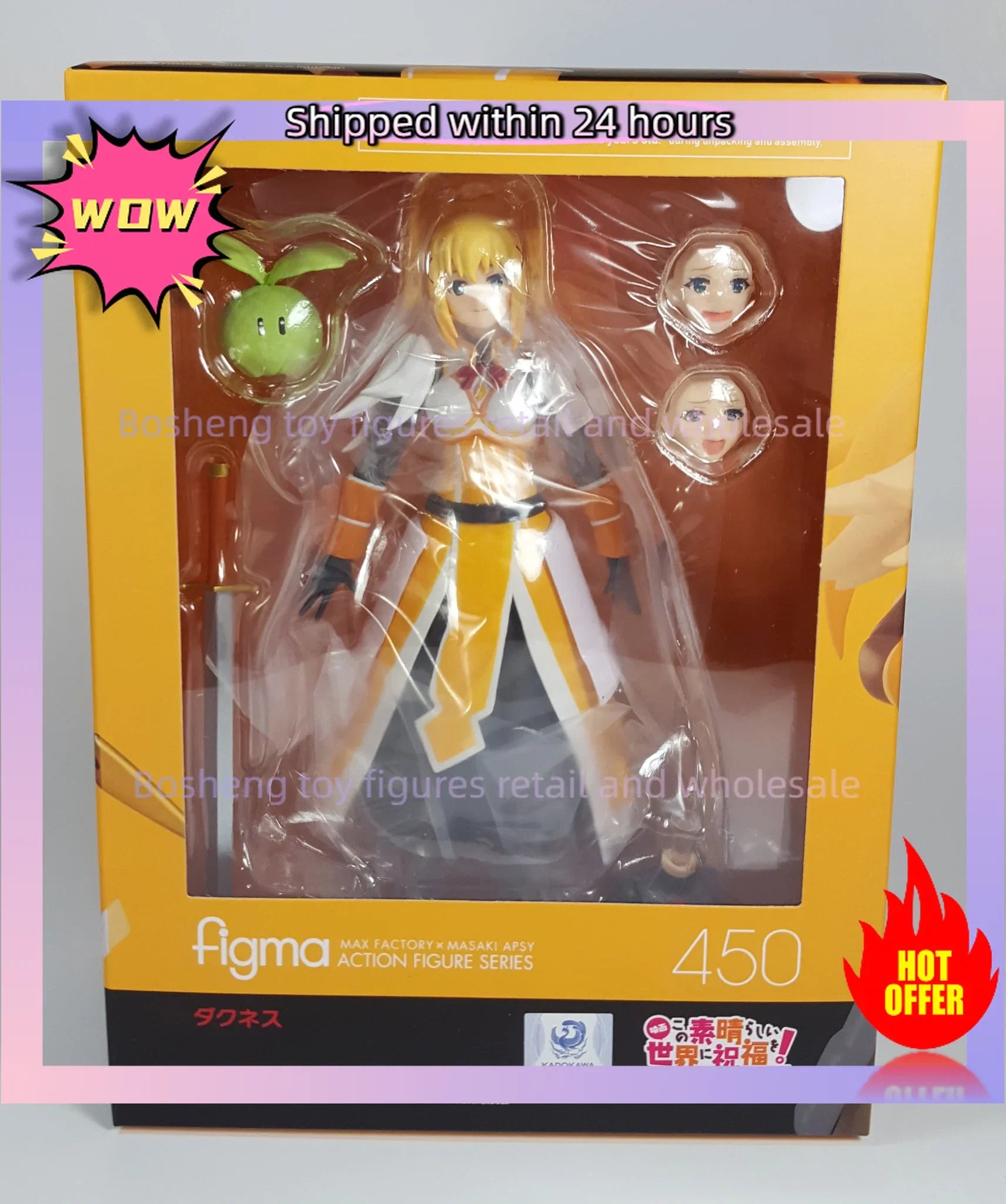 Original Reissue Figma 450 Darkness KonoSuba Kono Subarashii Sekai Ni Syukufuku Wo 3 Legend of Crimson In Stock Anime Action Toy