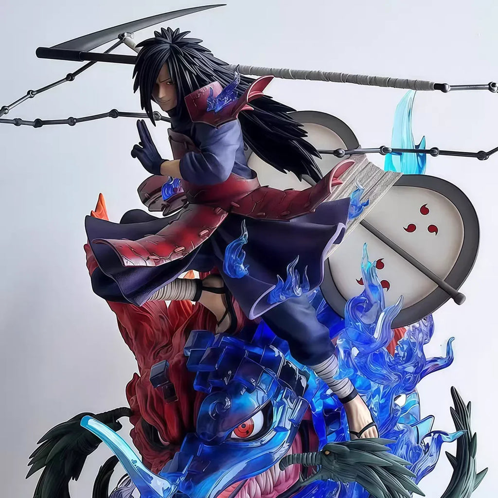 34cm New NARUTO Anime Figure Uchiha Madara Peripheral PVC Model Statue Desktop Decoration Ornaments Kids Birthday Gifts Toys