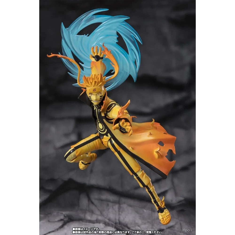 100% Authentic In Stock Original Bandai S.H.Figuarts Shf Naruto Shippuden Naruto Uzumaki (Kurama Mode) Anime Action Figure