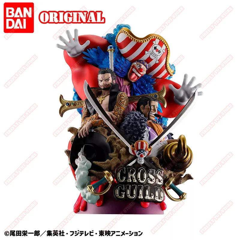 MegaHouse Original ONE PIECE CROSS GUILD Dracule Mihawk Sir Crocodile Buggy Anime Figuren Action Modell Spielzeug