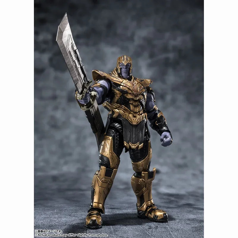 Bandai Thanos SHF THE AVENGERS 4：ENDGAME THANOS Anime Figure ActionFigure Toys For Boys /Girls /kids/Christmas Gift