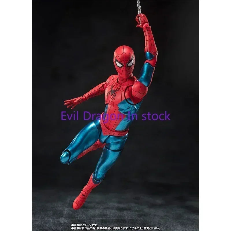 Figuarts Shf Spider Man Nuevo Traje Rojo Y Azul SPIDER MAN:No Way Home Figura De Acción Juguetes Modelo De PVC Original En Stock