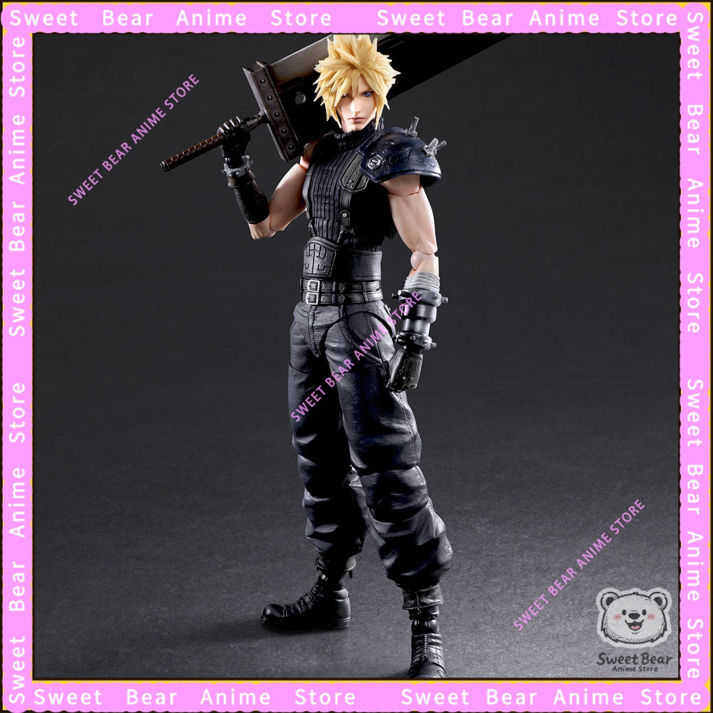 In Stock Square Enix PLAYARTS Final Fantasy VII Remake Cloud Strife Action Figure Anime Model Trendy Toys Desktop Doll