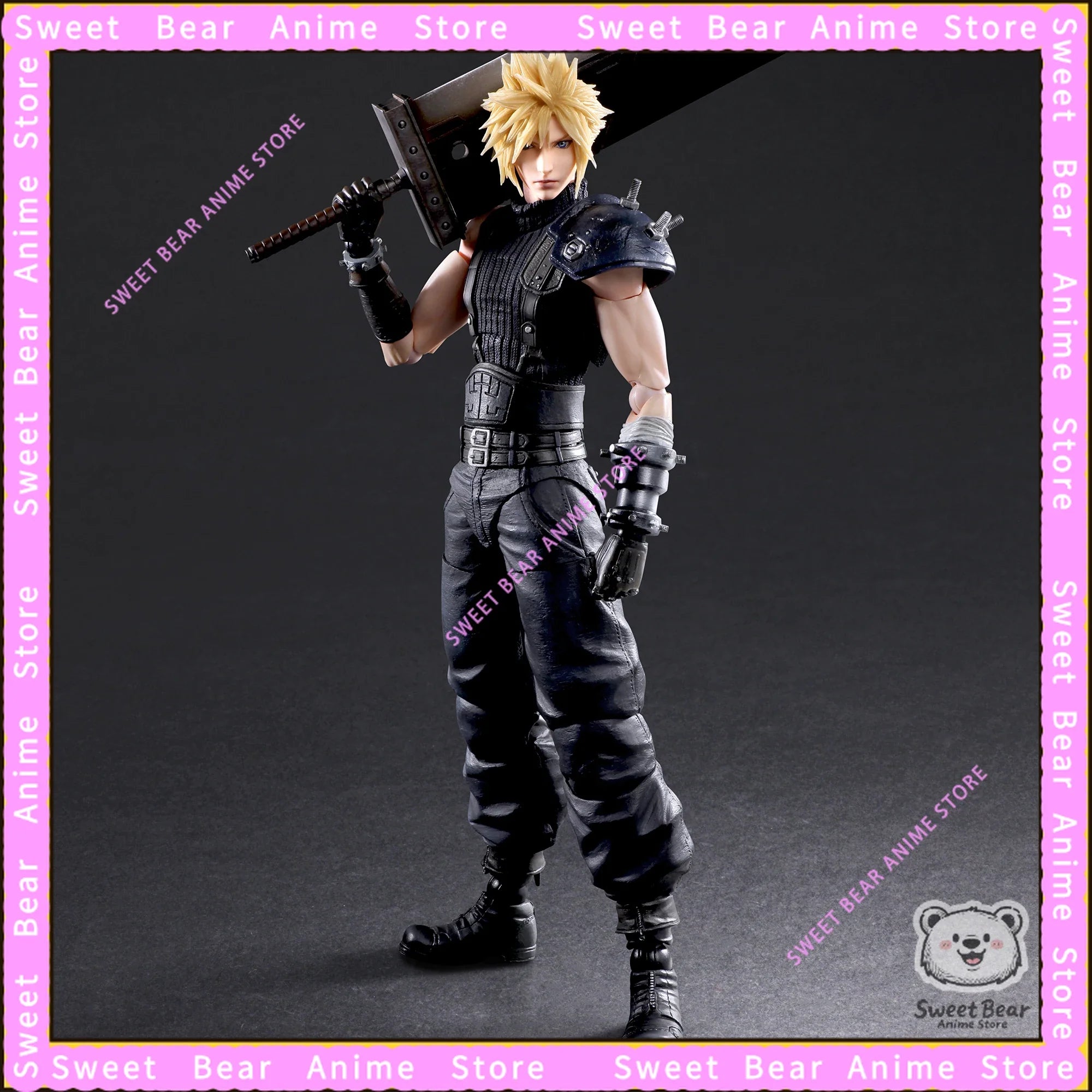 In Stock Square Enix PLAYARTS Final Fantasy VII Remake Cloud Strife Action Figure Anime Model Trendy Toys Desktop Doll