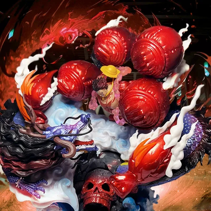 New Gk And The Kingdom Fight Four Levels Luffy Vs Kaido Action Figure Statue Scene Collection Model Toy Ornament  Model Toy
