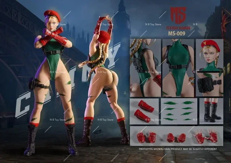 STAR MAN MS-009 1/6 Collectible Muscle Girl Agent Cammy Soldier High Collar Bodysuit Design Movable 12"  Action Figure Toys