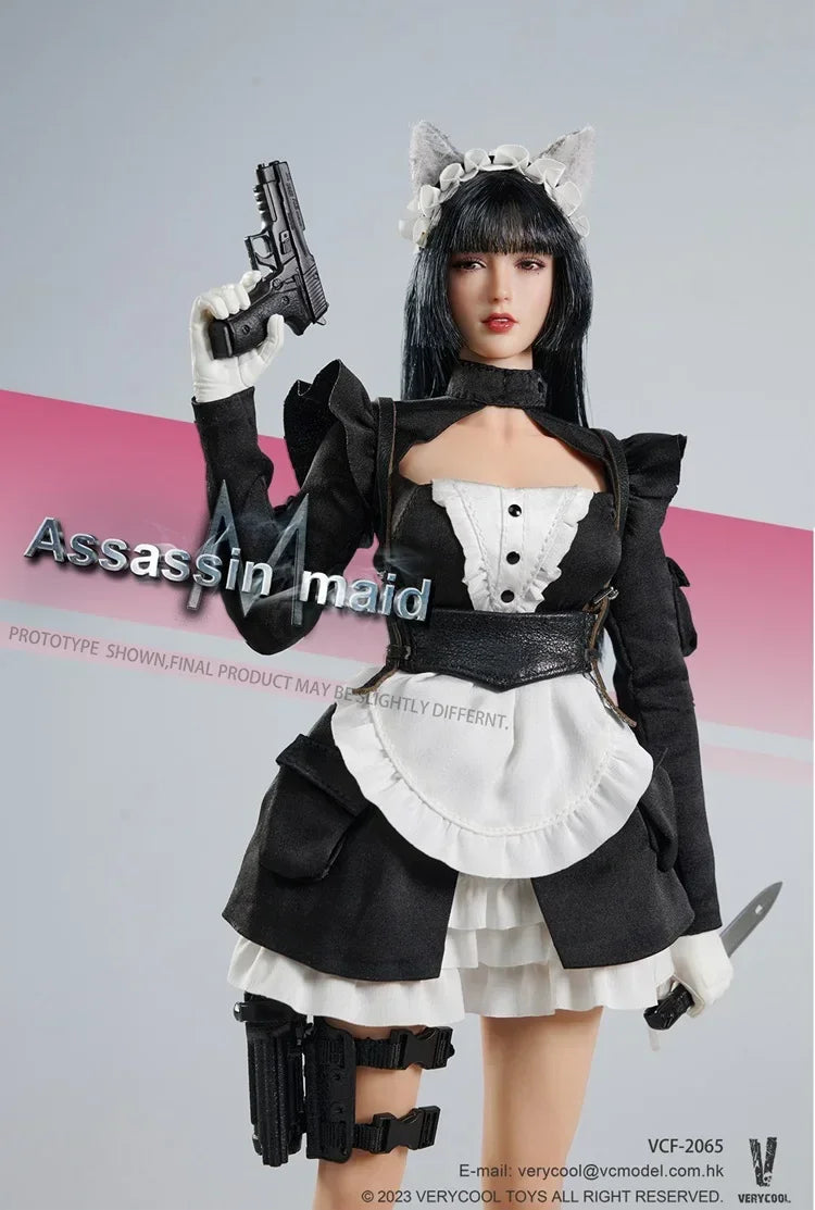 In Stock VERYCOOL VCF-2065 1/6 Cat Girl Role-playing Assassin Series Assassination Maid - Miqier Full Set 12in Action Figure
