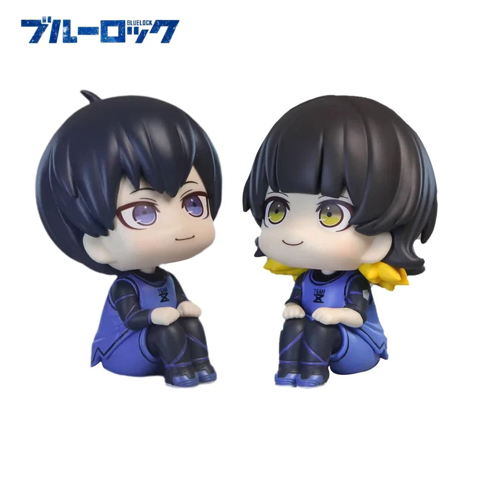 BLUE LOCK Action Figures Isagi Yoichi Bachira Meguru Anime Figure Kawaii Q Version Figurine Model Kids Toys Doll Gifts